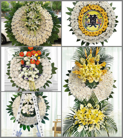 山东青岛平度市同和街道东华里村花圈速递